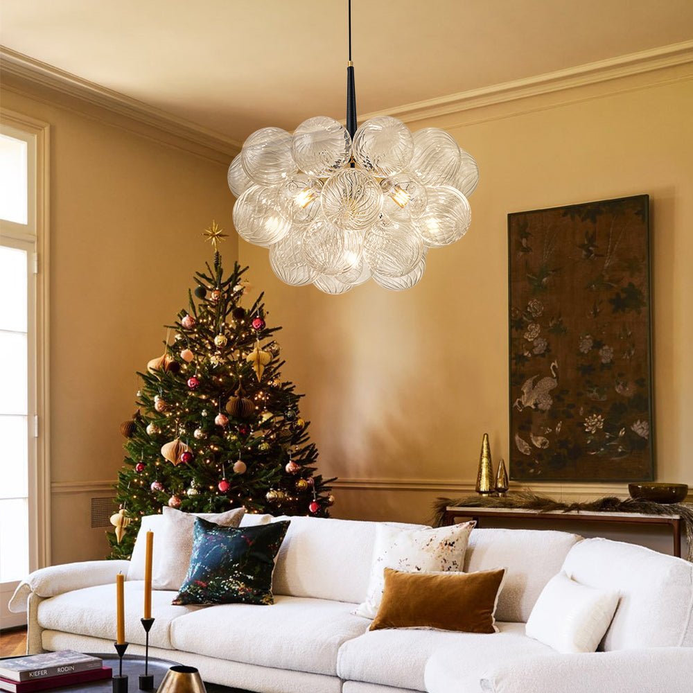Valion Modern Globe Bubble Glass Chandelier - Lamp Copper