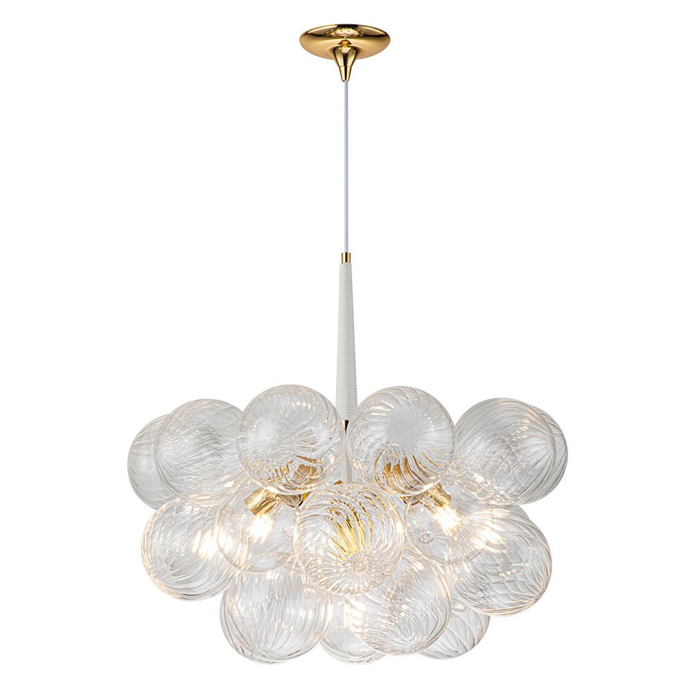 Valion Modern Globe Bubble Glass Chandelier - Lamp Copper