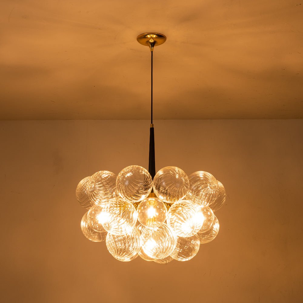 Valion Modern Globe Bubble Glass Chandelier - Lamp Copper