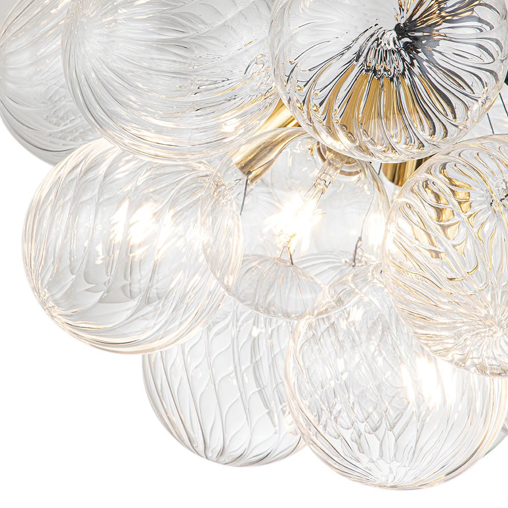 Valion Modern Globe Bubble Glass Chandelier - Lamp Copper