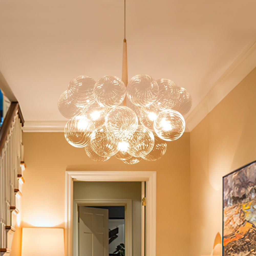 Valion Modern Globe Bubble Glass Chandelier - Lamp Copper