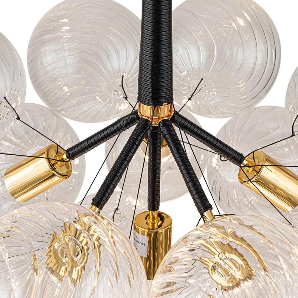 Valion Modern Globe Bubble Glass Chandelier - Lamp Copper