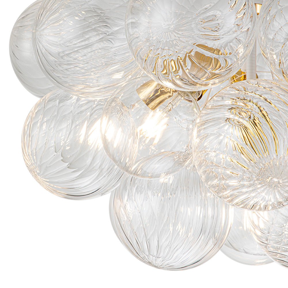 Valion Modern Globe Bubble Glass Chandelier - Lamp Copper