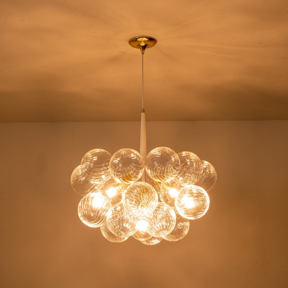 Valion Modern Globe Bubble Glass Chandelier - Lamp Copper