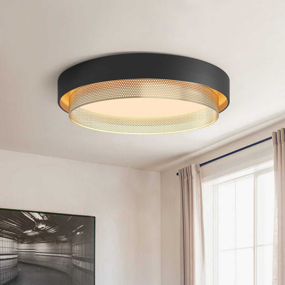 Zorlin Modern LED Metal Flush Mount Light - Lamp Copper