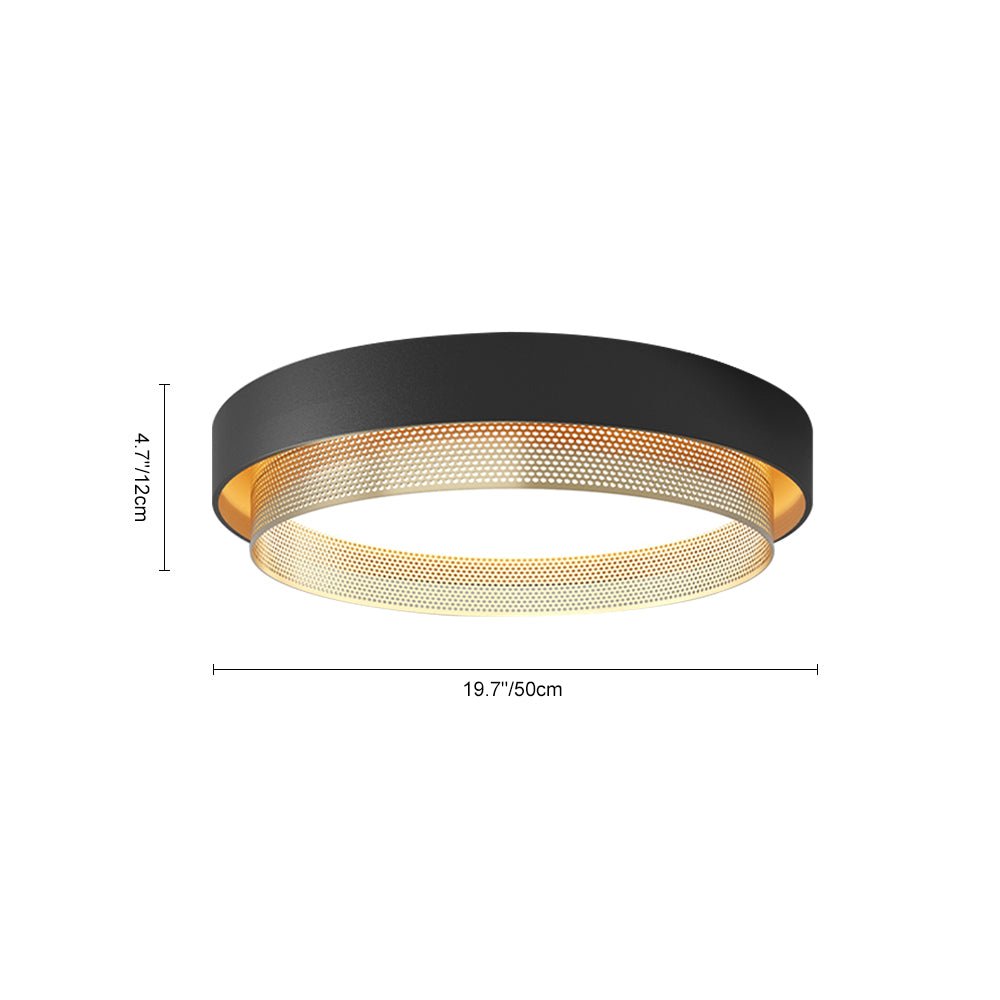 Zorlin Modern LED Metal Flush Mount Light - Lamp Copper