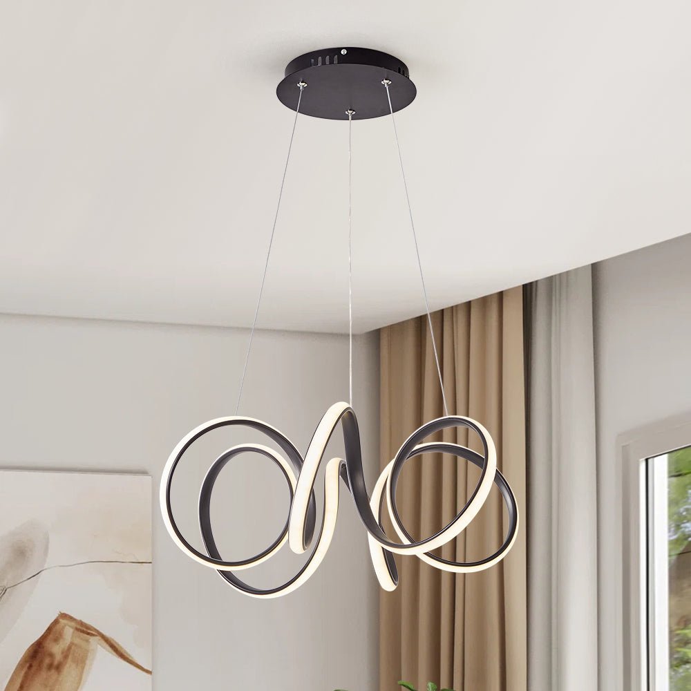 Pendant Light Modern Twist Ribbon Living Room | Lamp Copper – Lamp ...