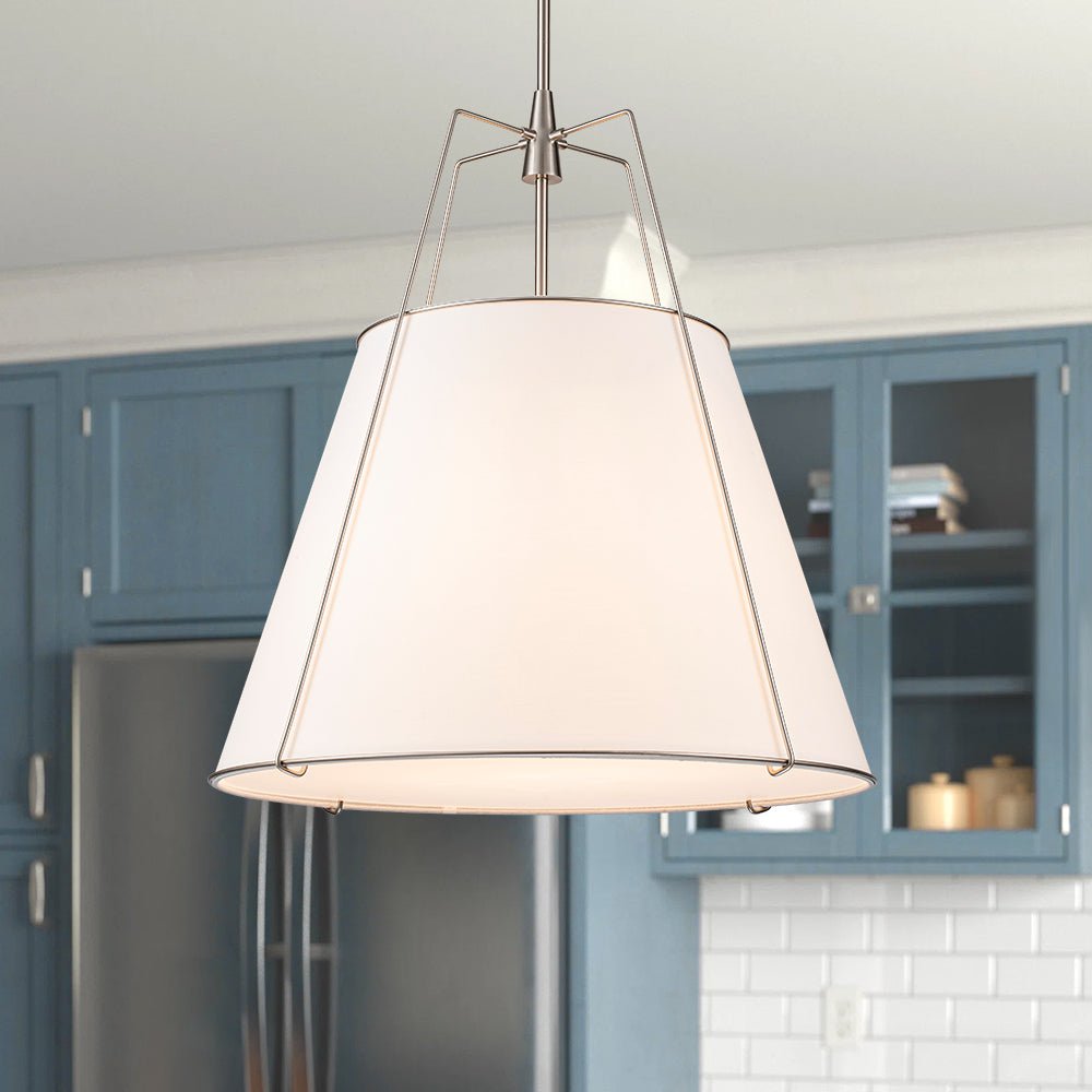 Seriva Modern Fabric Cage Pendant Light - Lamp Copper