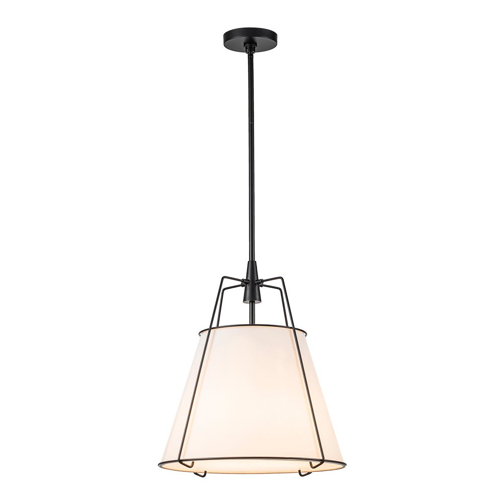 Seriva Modern Fabric Cage Pendant Light - Lamp Copper