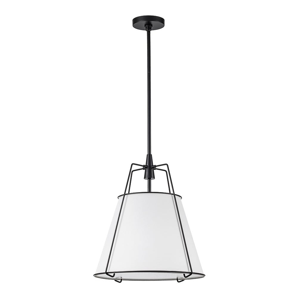 Seriva Modern Fabric Cage Pendant Light - Lamp Copper
