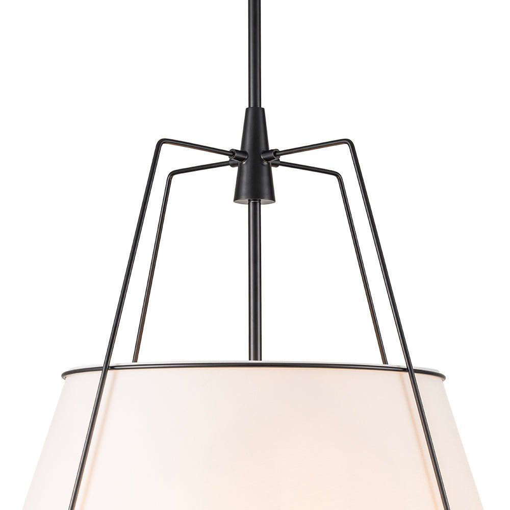 Seriva Modern Fabric Cage Pendant Light - Lamp Copper
