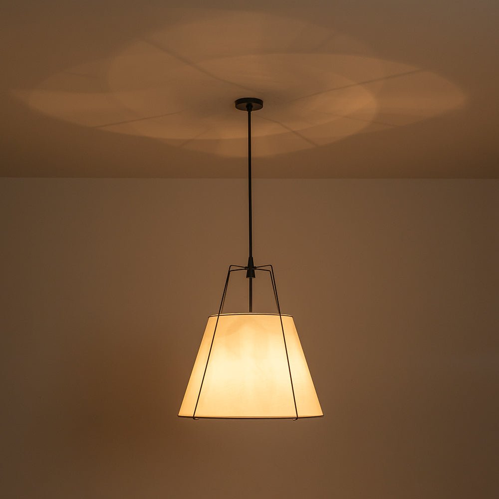 Seriva Modern Fabric Cage Pendant Light - Lamp Copper