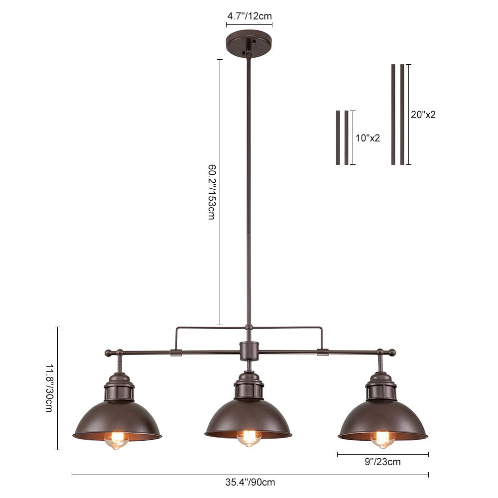 Norviah Modern Metal Pendant Light - Lamp Copper