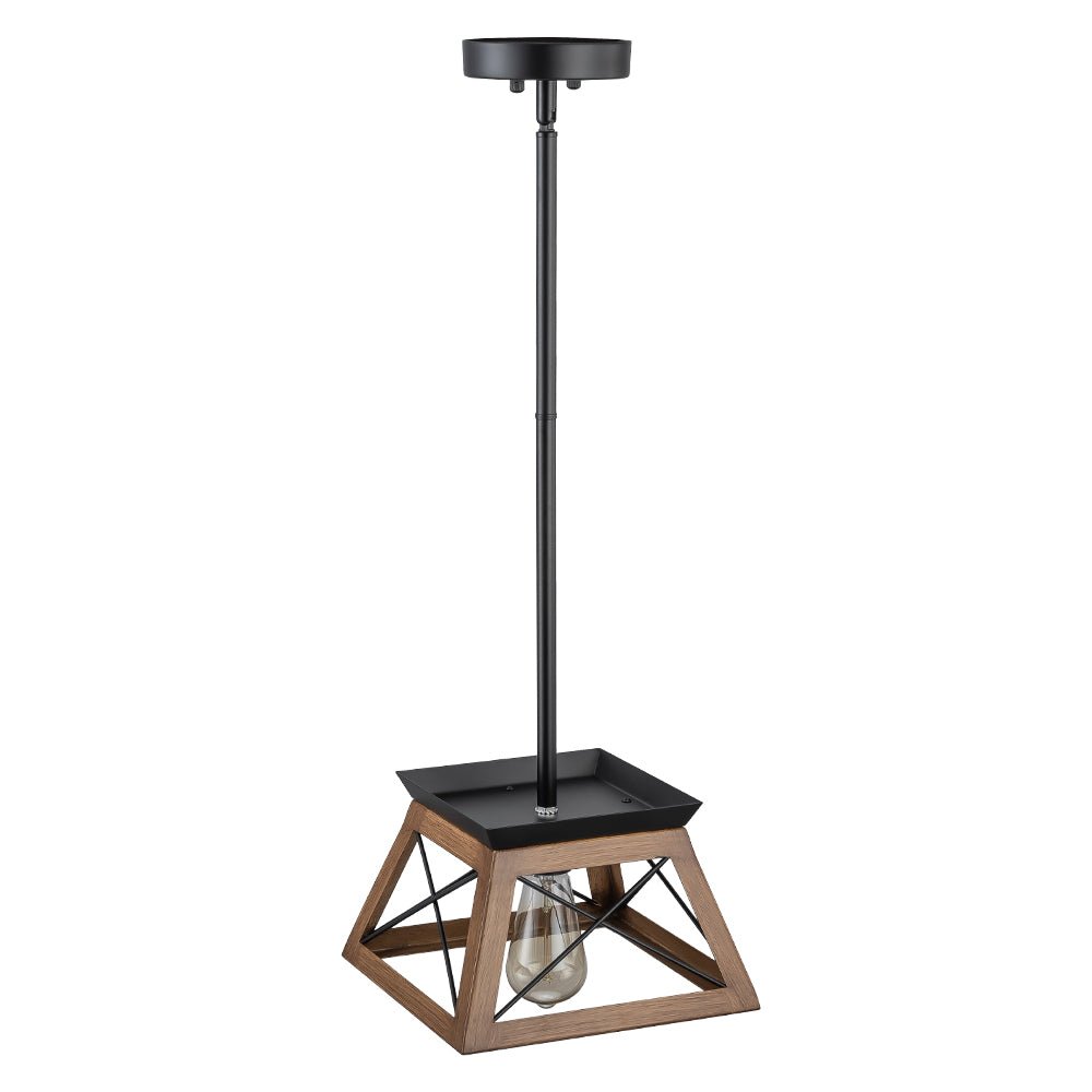 Ildar Modern Farmhouse Geometric Metal Pendant Light - Lamp Copper