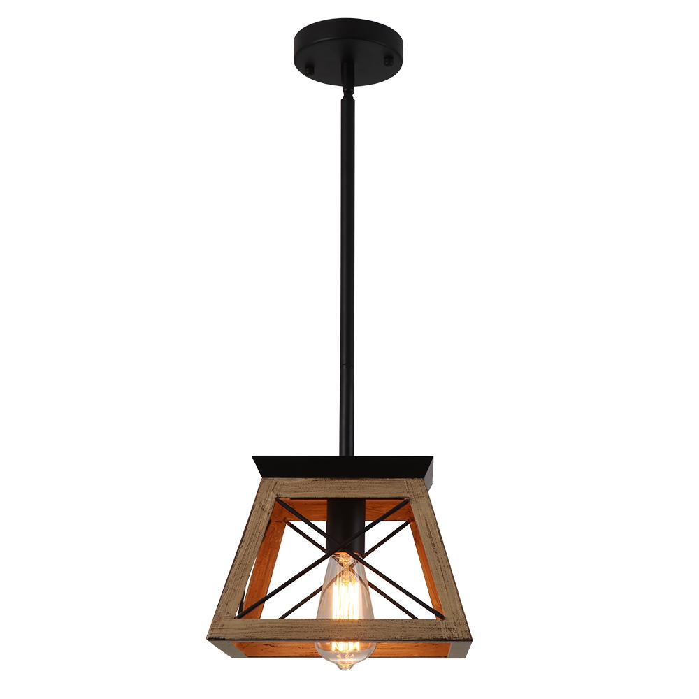 Ildar Modern Farmhouse Geometric Metal Pendant Light - Lamp Copper