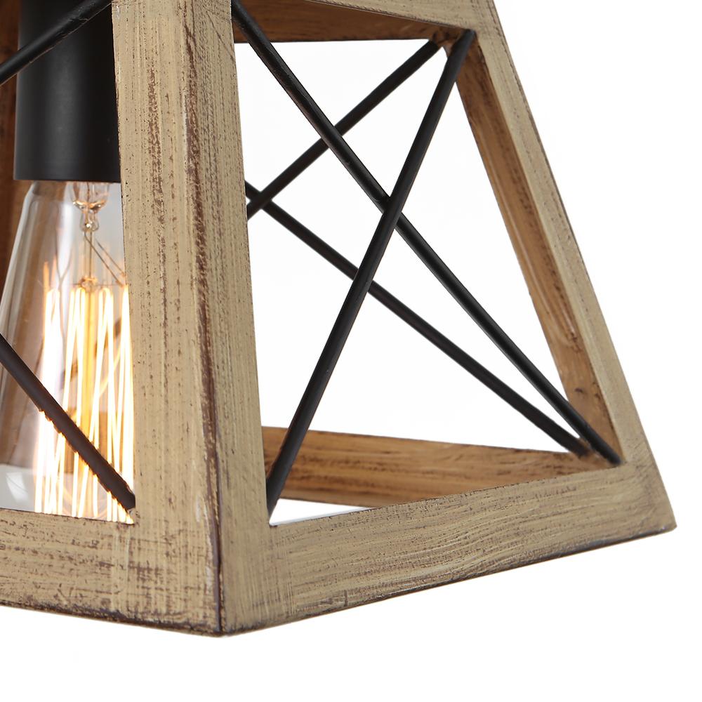 Ildar Modern Farmhouse Geometric Metal Pendant Light - Lamp Copper