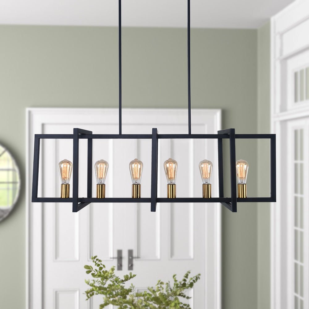 Quell Modern Farmhouse Metal Chandelier - Lamp Copper