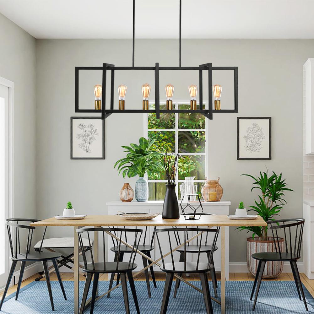 Quell Modern Farmhouse Metal Chandelier - Lamp Copper