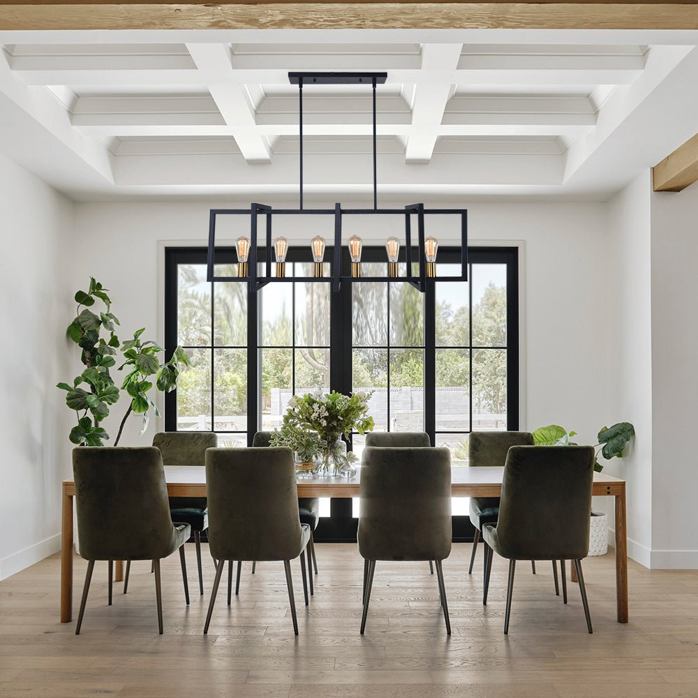 Quell Modern Farmhouse Metal Chandelier - Lamp Copper