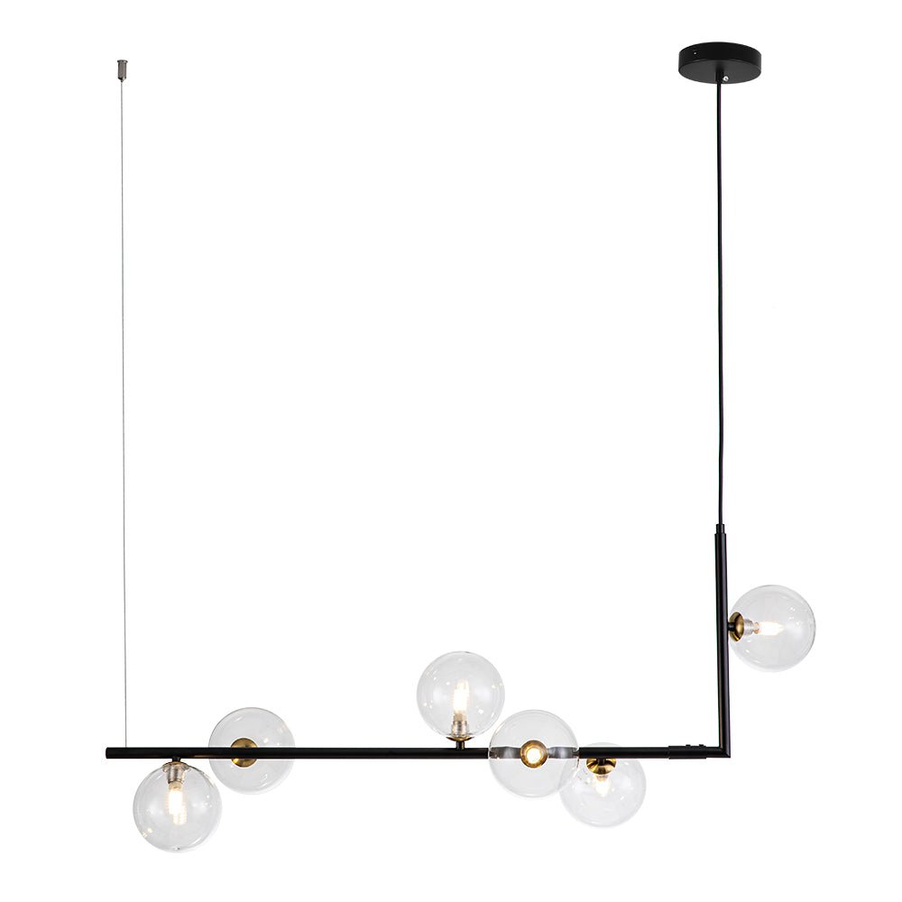 Blikuli Modern Linear Glass Pendant Light - Lamp Copper