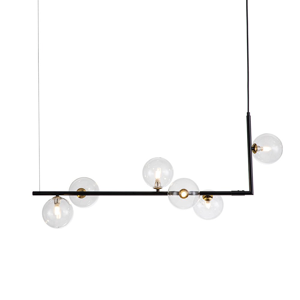 Blikuli Modern Linear Glass Pendant Light - Lamp Copper