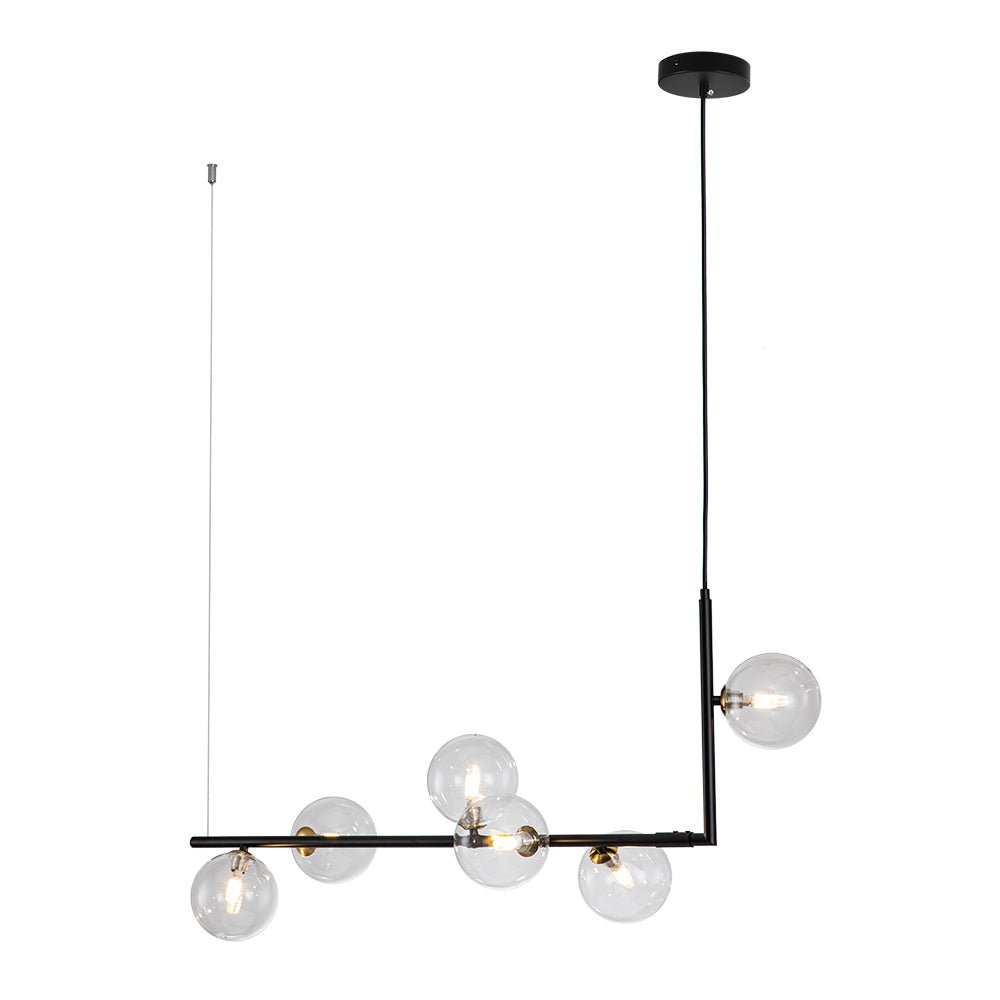 Blikuli Modern Linear Glass Pendant Light - Lamp Copper