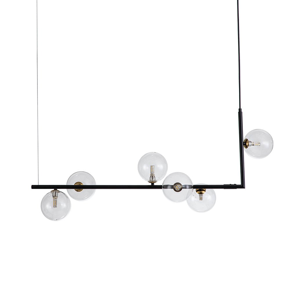 Blikuli Modern Linear Glass Pendant Light - Lamp Copper