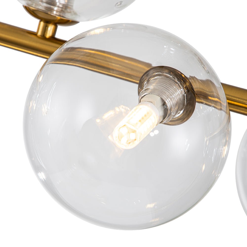 Blikuli Modern Linear Glass Pendant Light - Lamp Copper