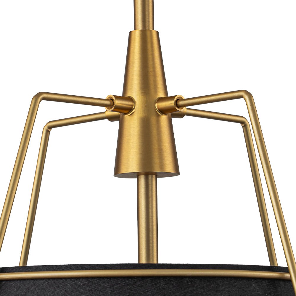 Seriva Modern Fabric Cage Pendant Light - Lamp Copper