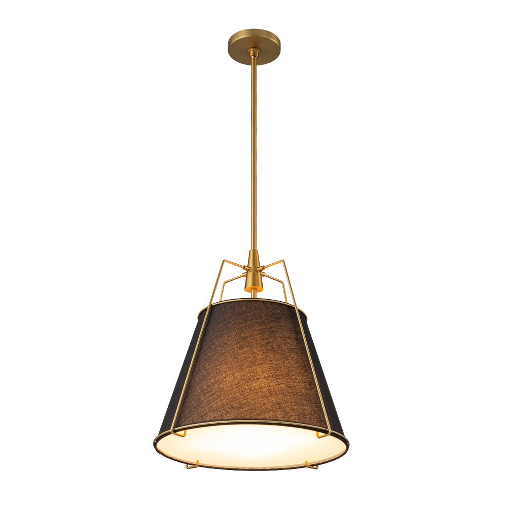 Seriva Modern Fabric Cage Pendant Light - Lamp Copper