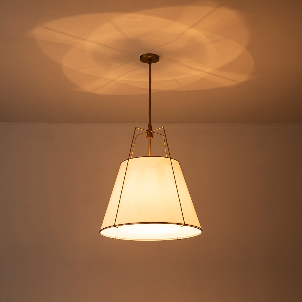 Seriva Modern Fabric Cage Pendant Light - Lamp Copper