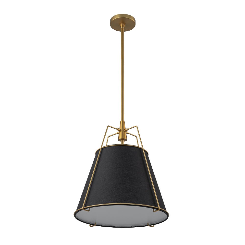 Seriva Modern Fabric Cage Pendant Light - Lamp Copper