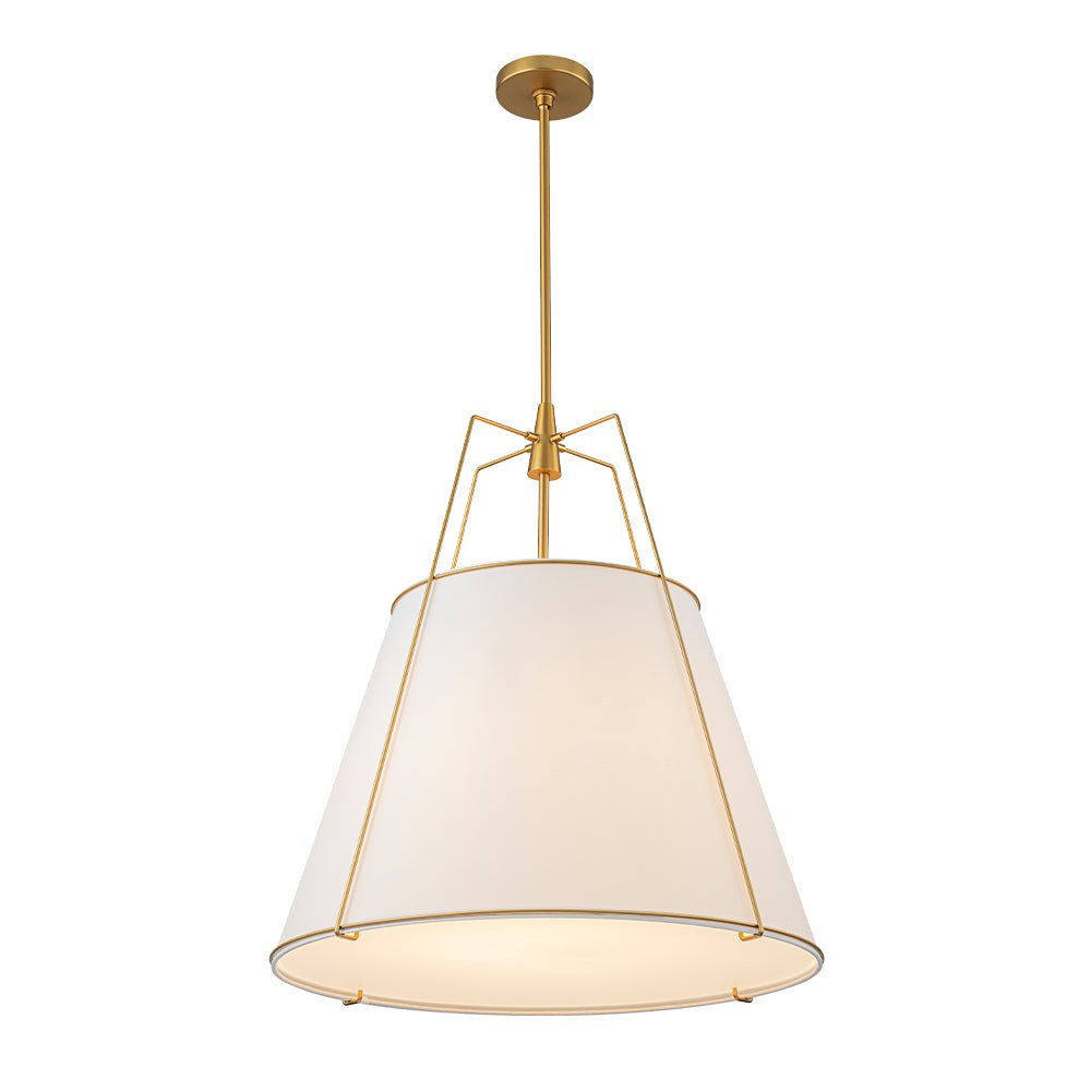 Seriva Modern Fabric Cage Pendant Light - Lamp Copper
