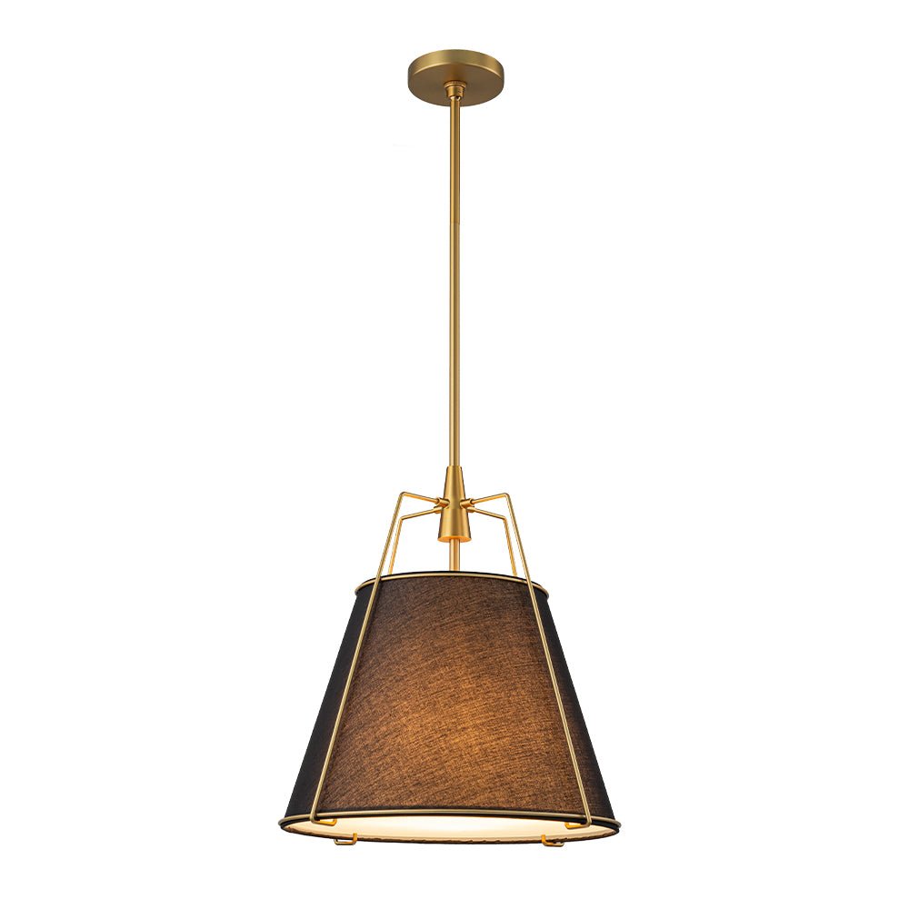 Seriva Modern Fabric Cage Pendant Light - Lamp Copper