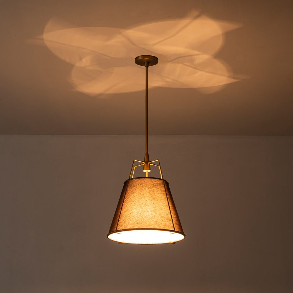 Seriva Modern Fabric Cage Pendant Light - Lamp Copper