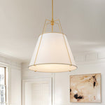 Seriva Modern Fabric Cage Pendant Light - Lamp Copper