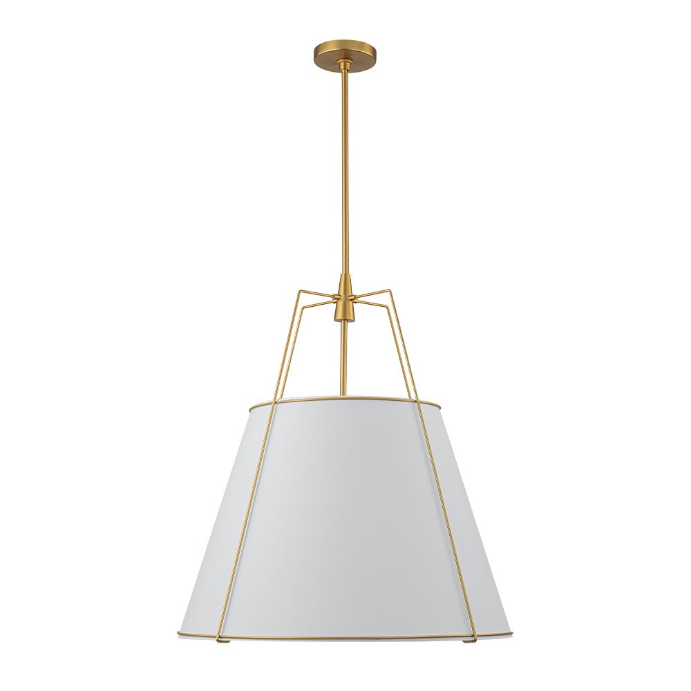 Seriva Modern Fabric Cage Pendant Light - Lamp Copper