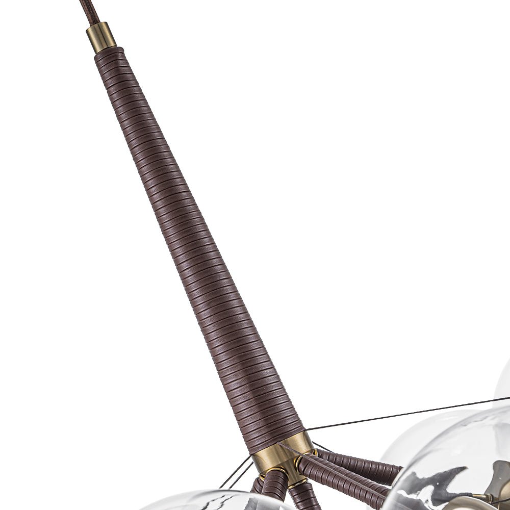 Kvennal Mocha Mousse Clear Glass Chandelier - Lamp Copper