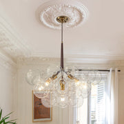 Kvennal Mocha Mousse Clear Glass Chandelier - Lamp Copper