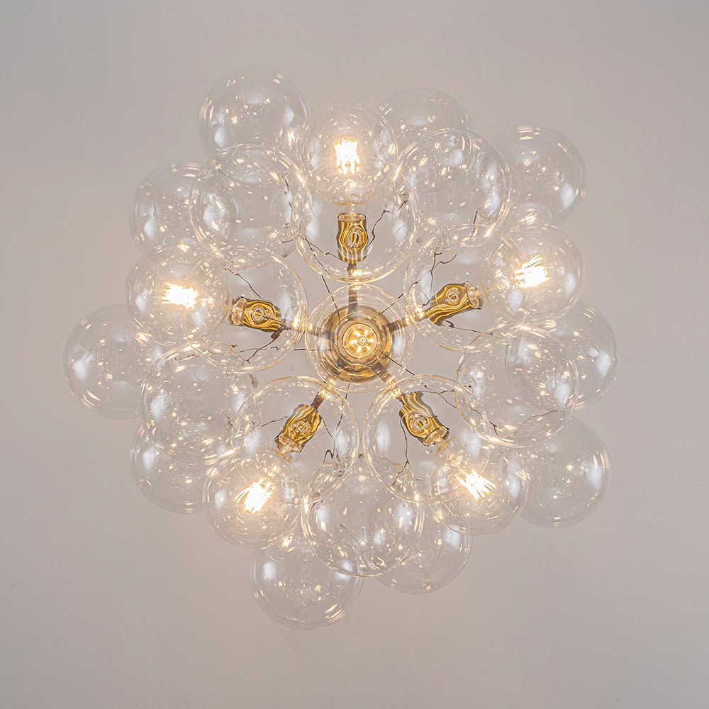 Kvennal Mocha Mousse Clear Glass Chandelier - Lamp Copper