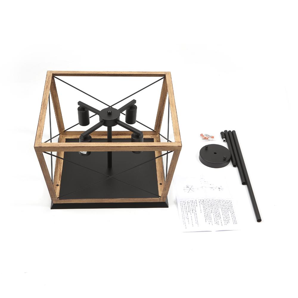 Eolius Modern Rustic Lantern Metal Chandelier - Lamp Copper