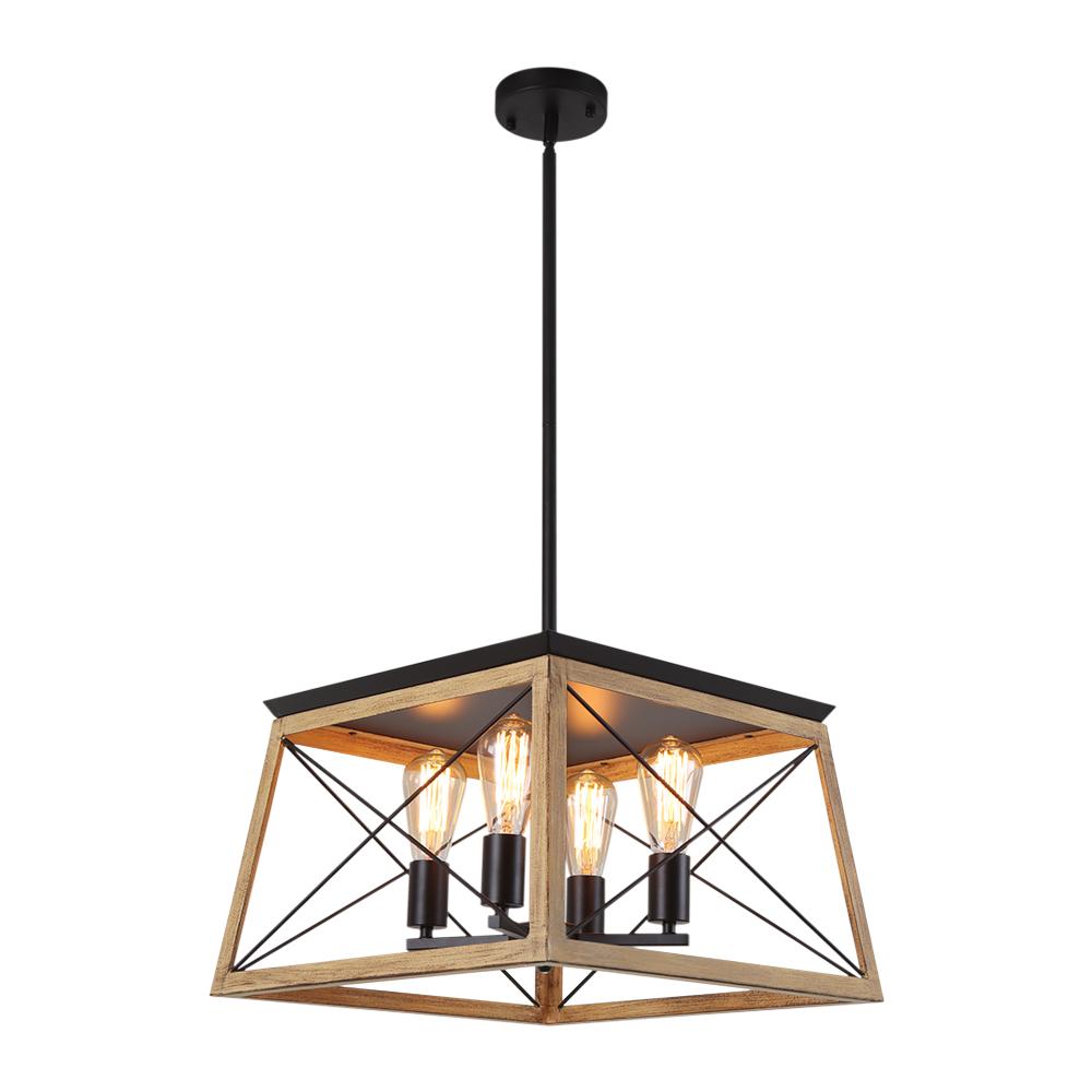 Eolius Modern Rustic Lantern Metal Chandelier - Lamp Copper