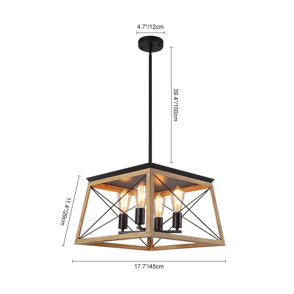 Eolius Modern Rustic Lantern Metal Chandelier - Lamp Copper