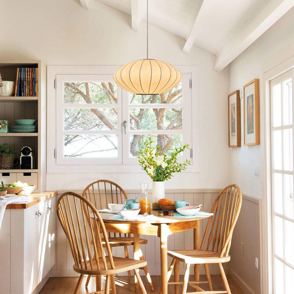 Mjolnir Single Modern Fabric Pendant Light - Lamp Copper