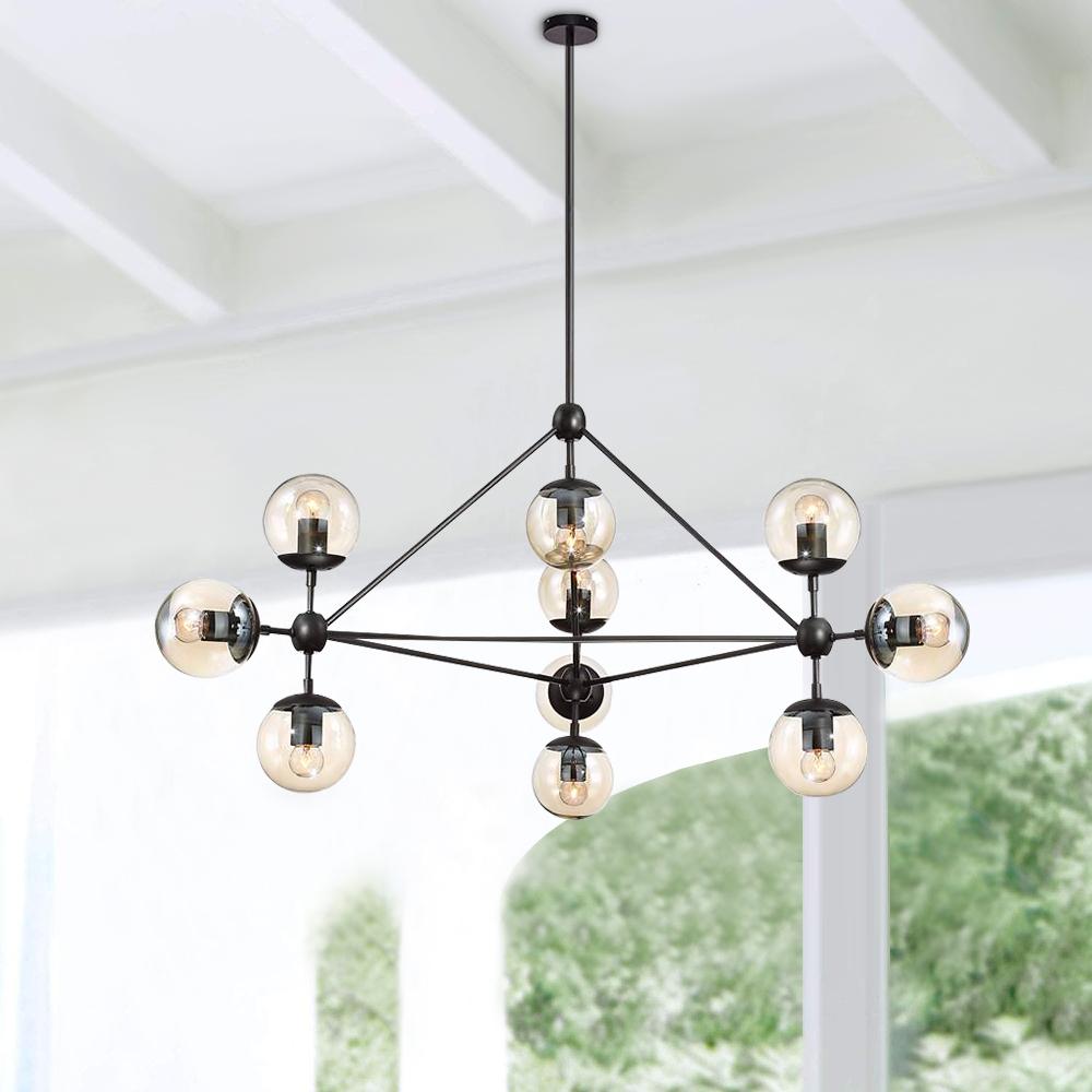 Kvennlig Modern Statement Geometric Metal Chandelier - Lamp Copper