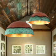 Fjord Oversized Industrial Metal Dome Pendant Light - Lamp Copper