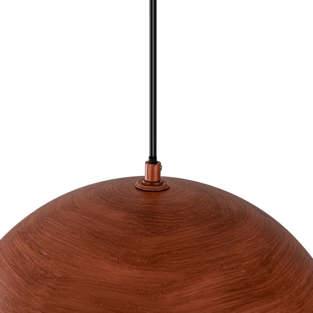 Fjord Oversized Industrial Metal Dome Pendant Light - Lamp Copper