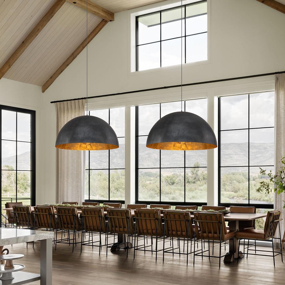Aevum Modern Metal Dome Pendant Light - Lamp Copper