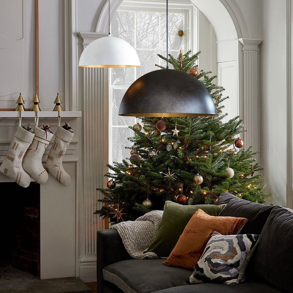 Aevum Modern Metal Dome Pendant Light - Lamp Copper