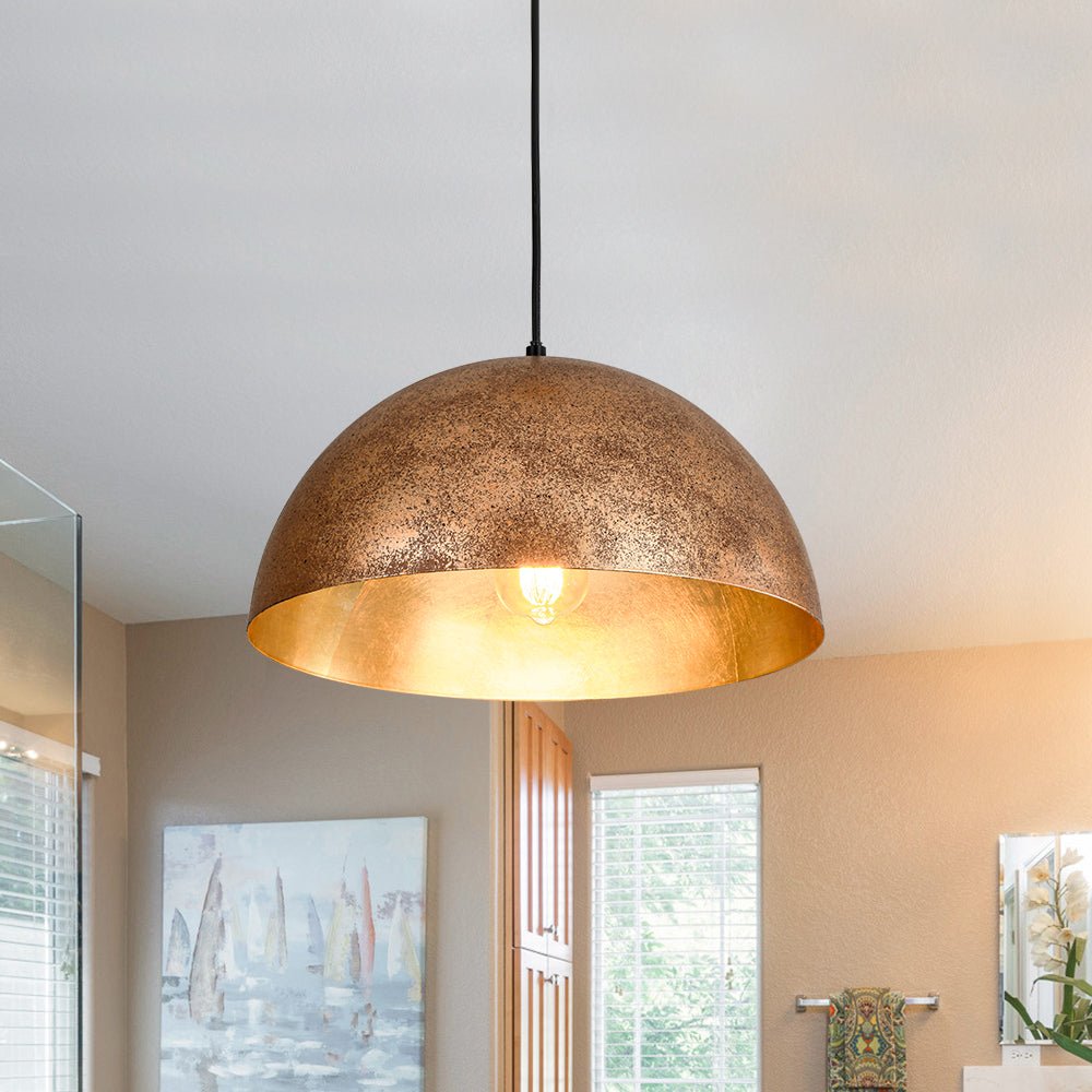 Aevum Modern Metal Dome Pendant Light - Lamp Copper